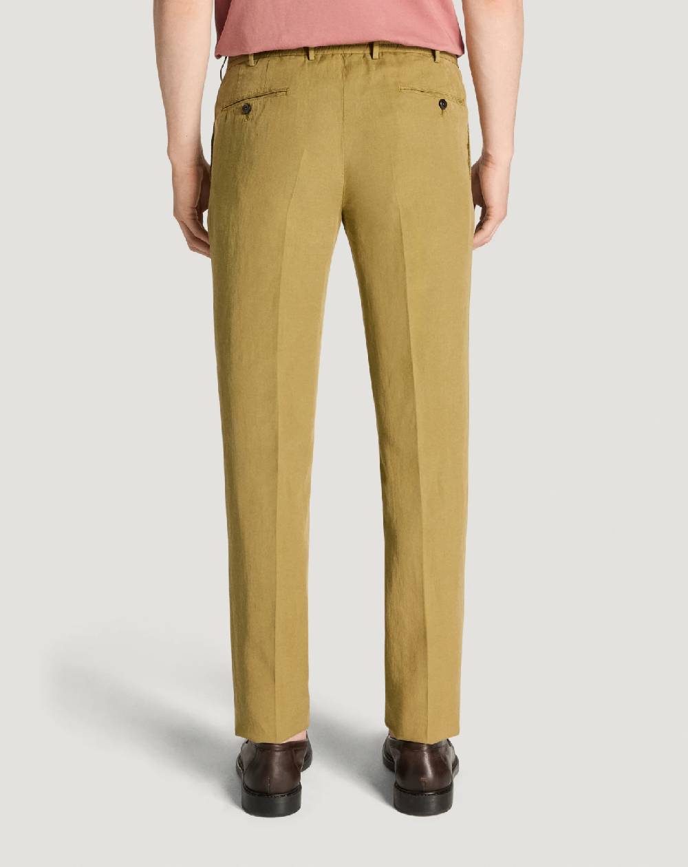 Pt Torino Pantaloni Slim in cotone e lino batavia In Linea
