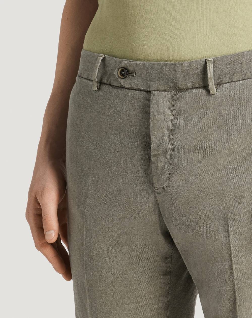 Pt Torino Pantaloni Slim in lino stretch délavé Qualità Garantita