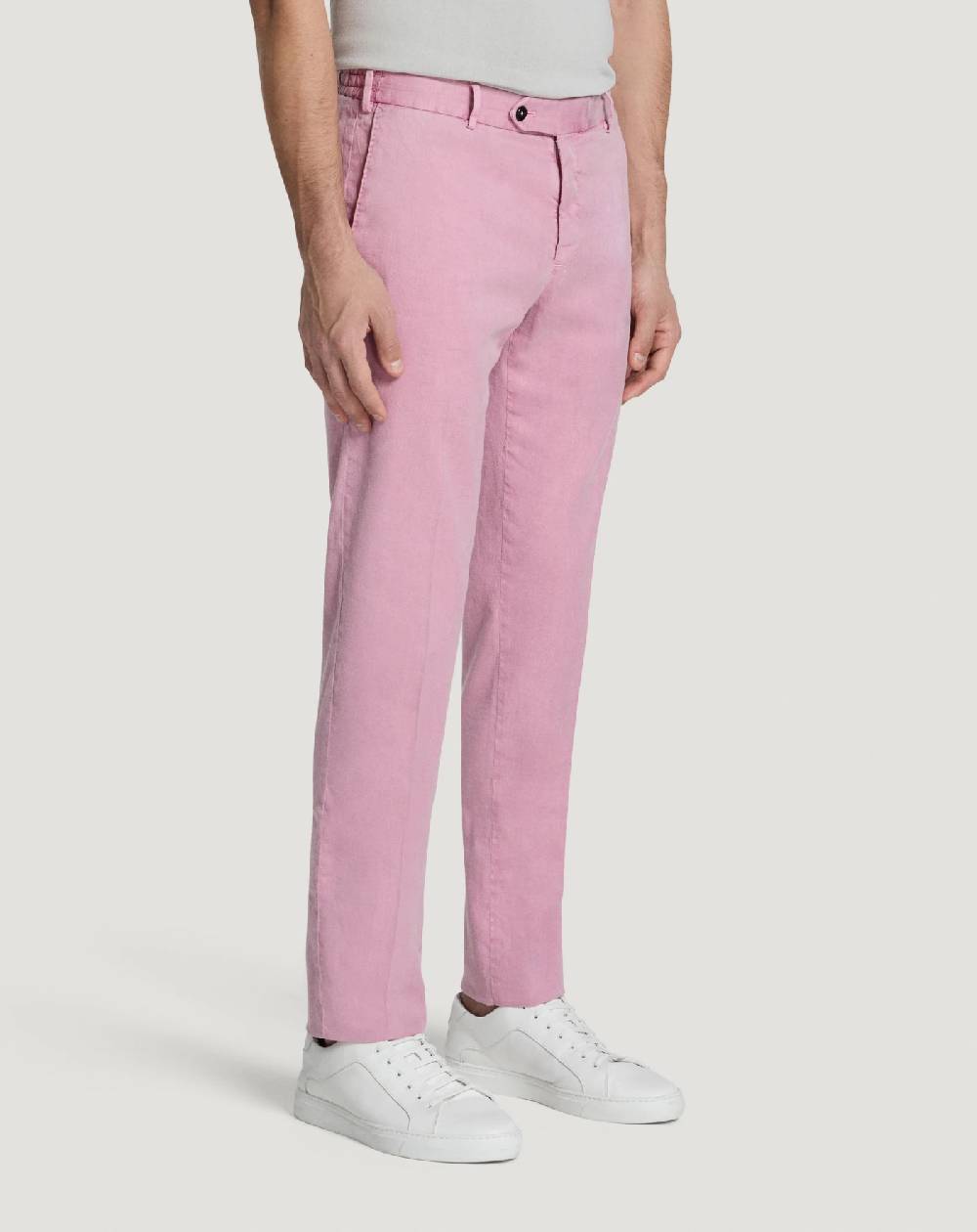 Pt Torino Pantaloni Slim in lino stretch délavé Acquista Ora