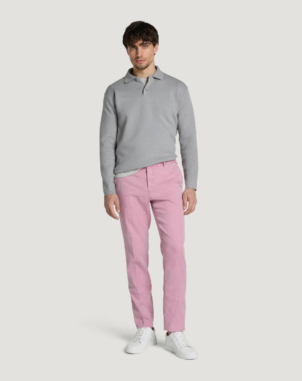 Pt Torino Pantaloni Slim in lino stretch délavé Acquista Ora