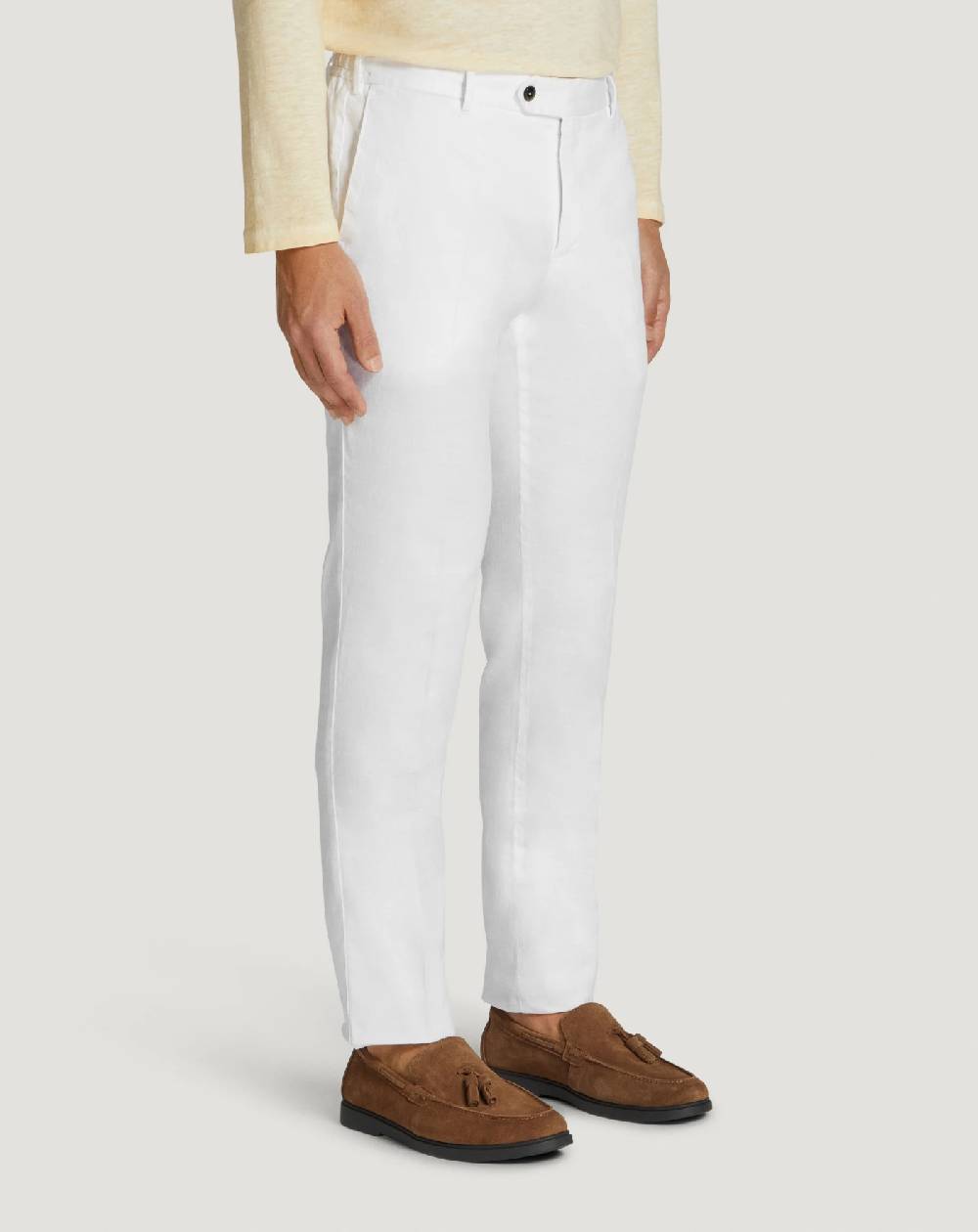 Pt Torino Pantaloni Slim in lino stretch délavé Shopping Online