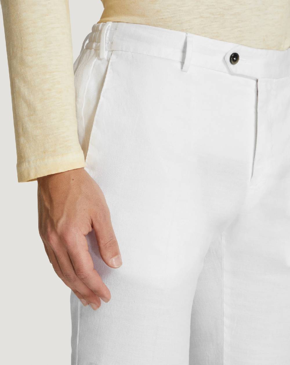 Pt Torino Pantaloni Slim in lino stretch délavé Shopping Online