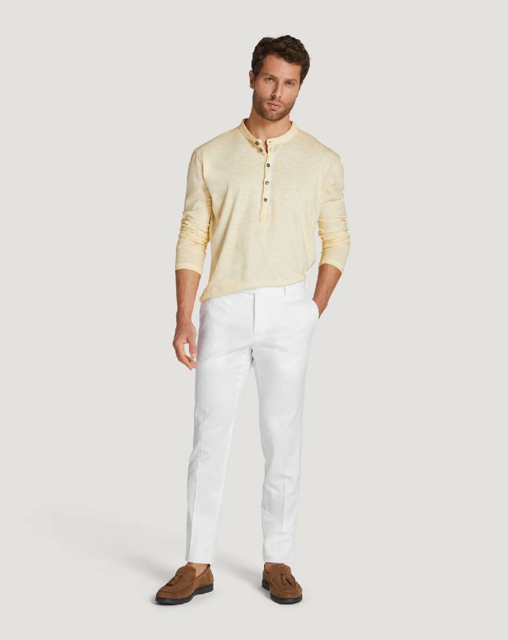 Pt Torino Pantaloni Slim in lino stretch délavé Shopping Online
