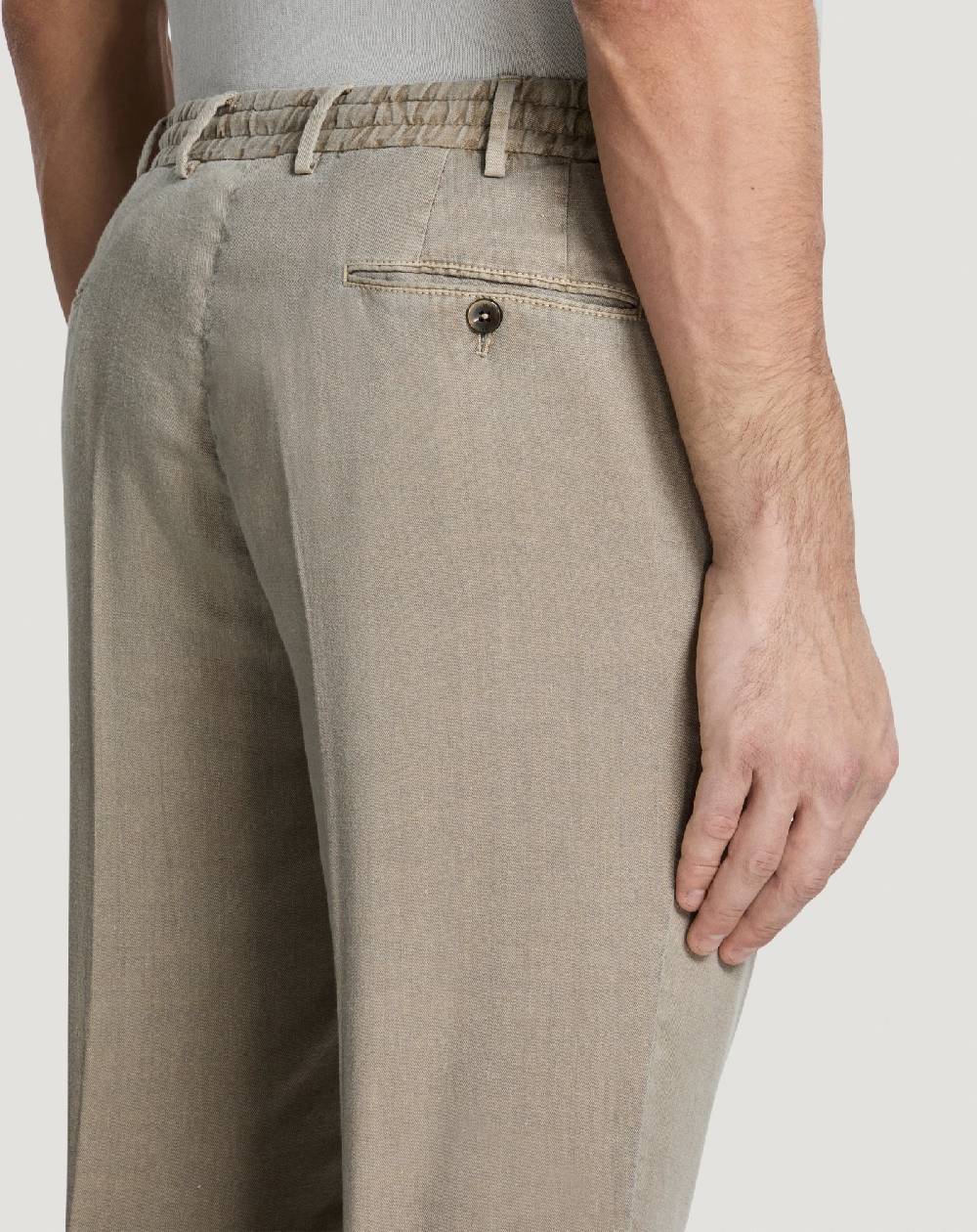Pt Torino Pantaloni Slim in lino stretch délavé Online