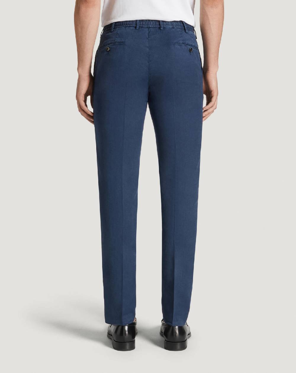 Pt Torino Pantaloni Slim in lino stretch délavé In Vendita
