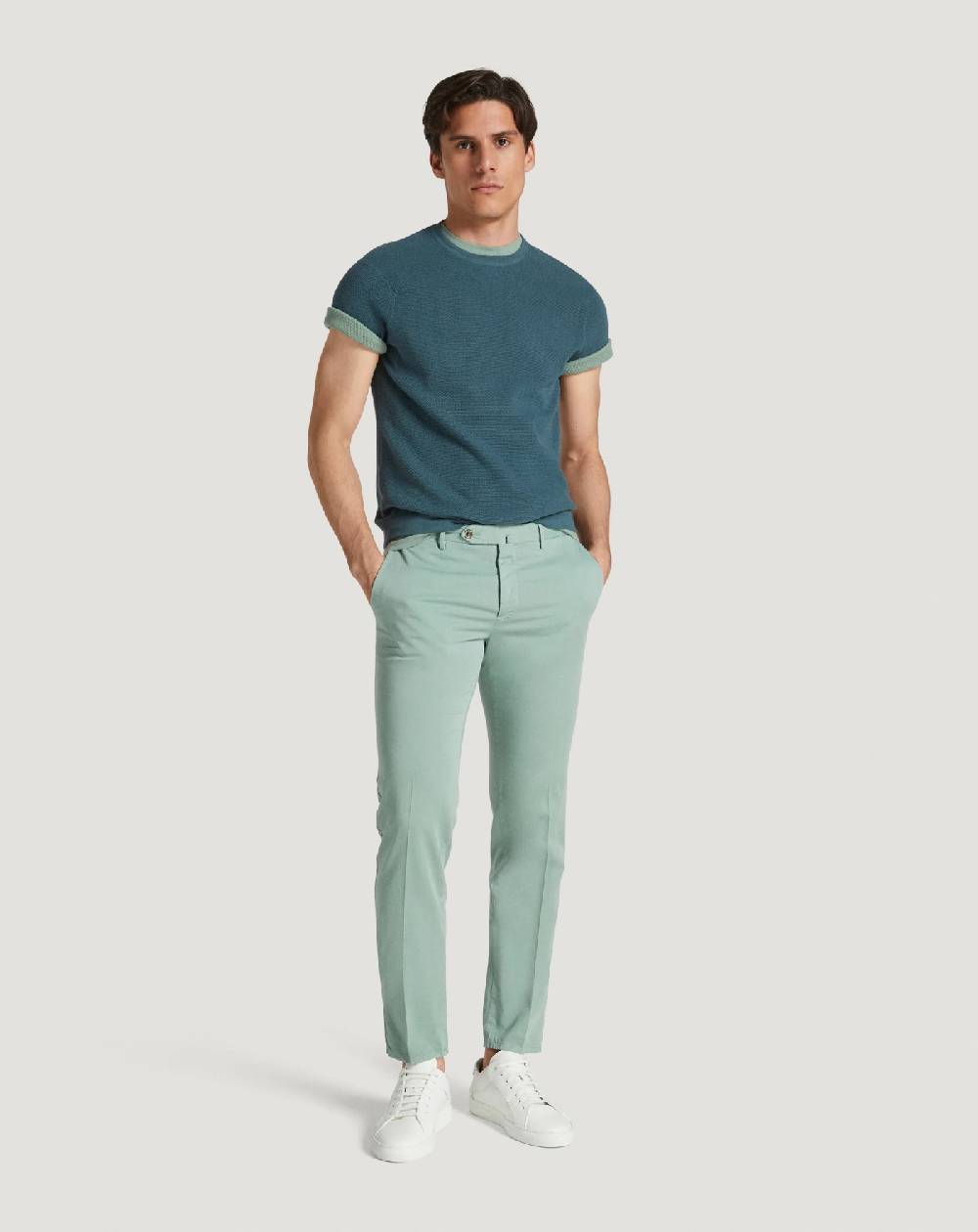Pt Torino Pantaloni Slim in silkochino Offerte