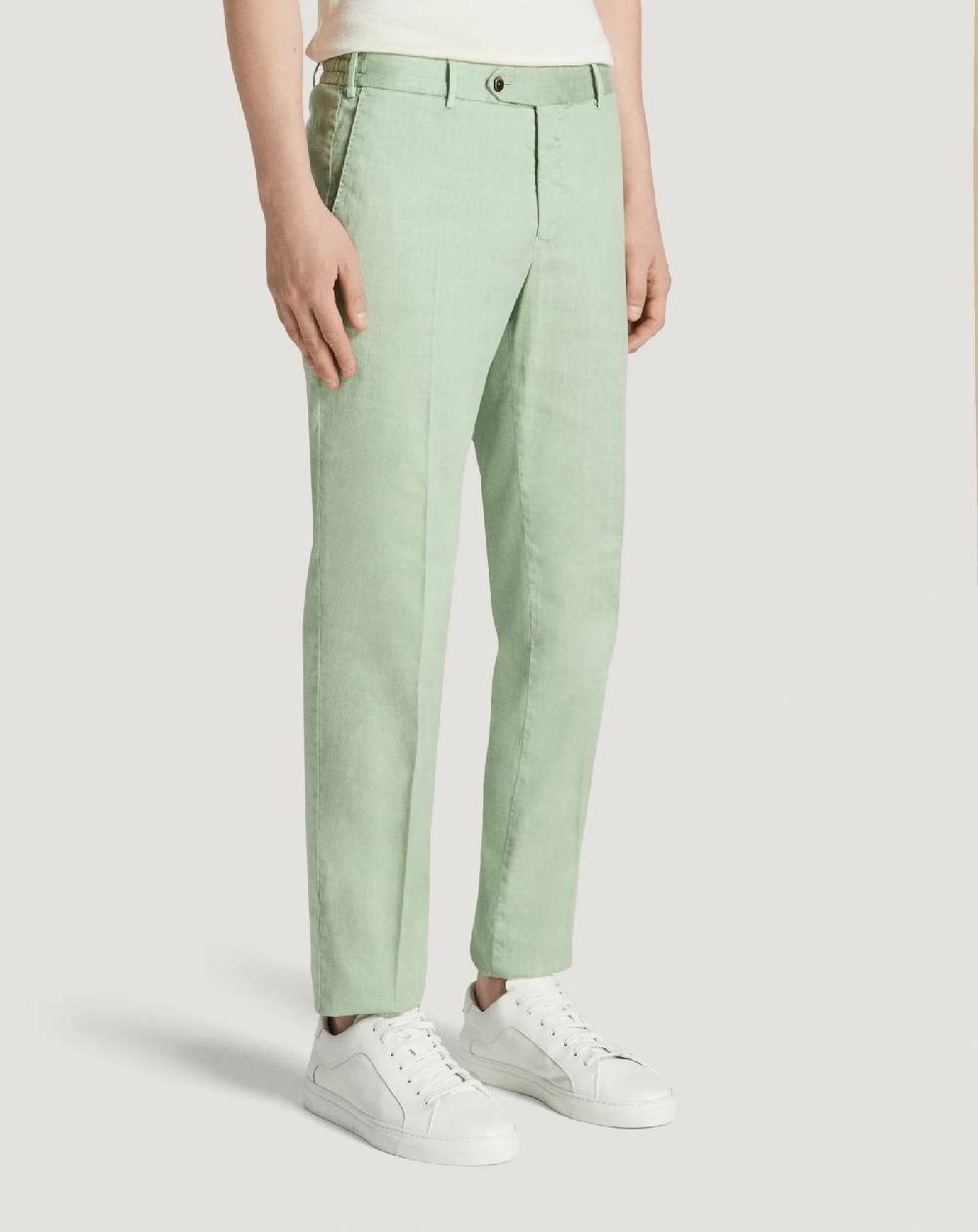 Pt Torino Pantaloni Slim in lino stretch délavé Hotsell