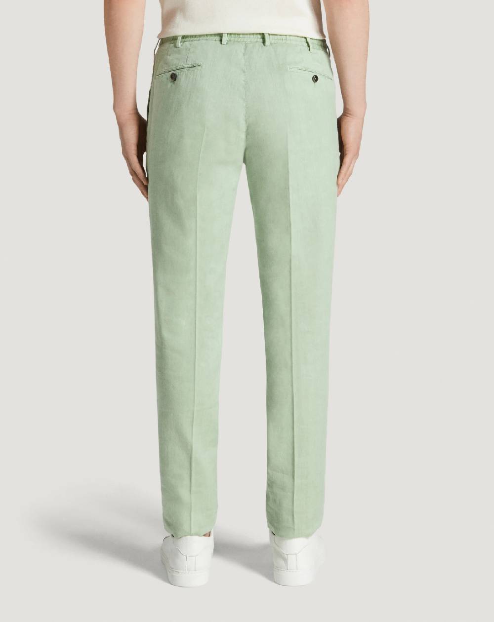 Pt Torino Pantaloni Slim in lino stretch délavé Hotsell