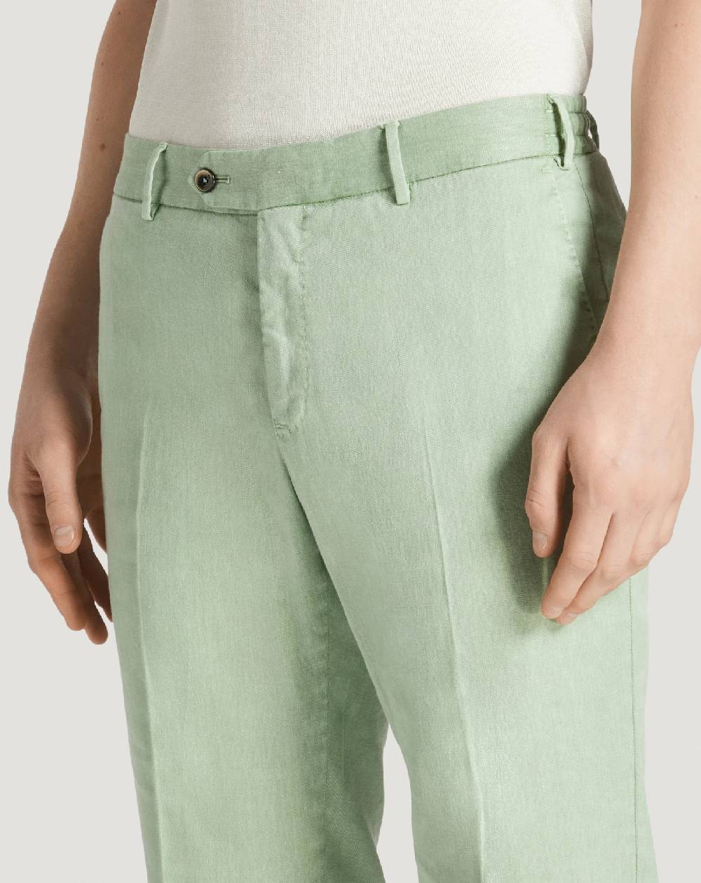 Pt Torino Pantaloni Slim in lino stretch délavé Hotsell