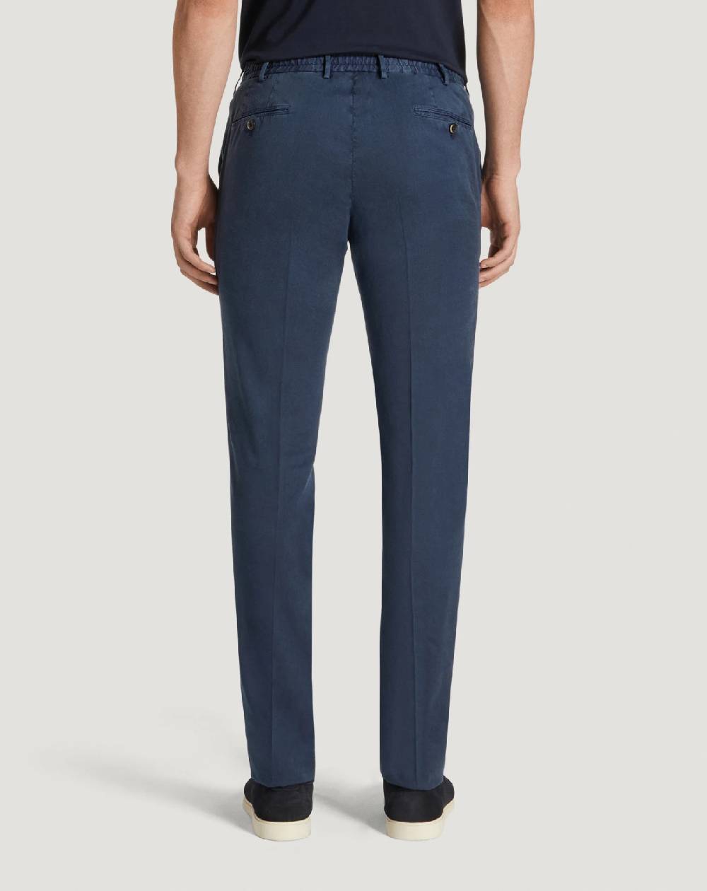 Pt Torino Pantaloni Slim in lino stretch délavé Saldi Di Fabbrica