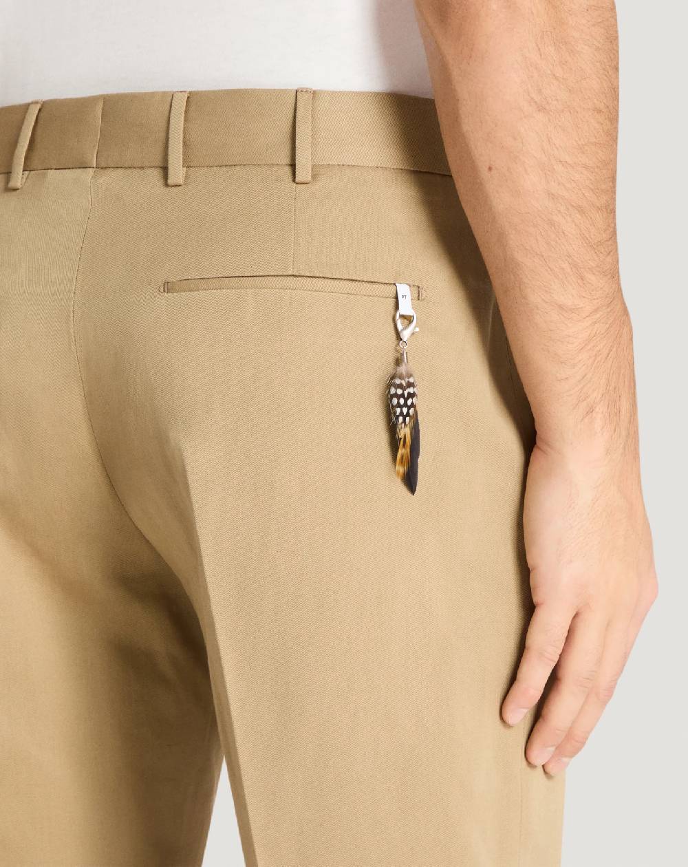 Pt Torino Pantaloni Rebel in gabardina di cotone e lino Nuova
