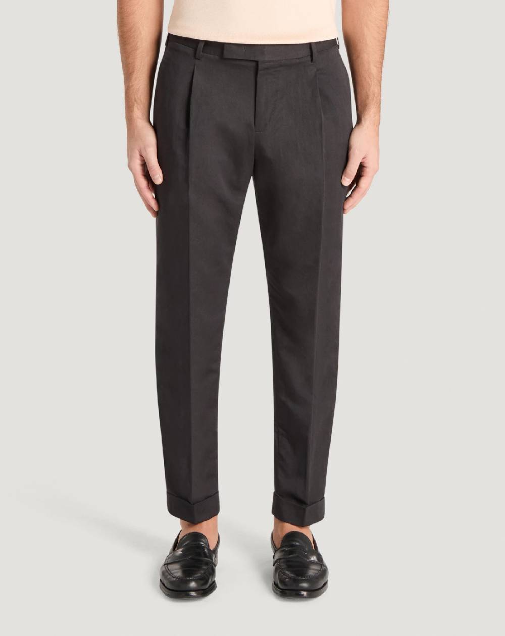 Pt Torino Pantaloni Rebel in gabardina di cotone e lino Italy