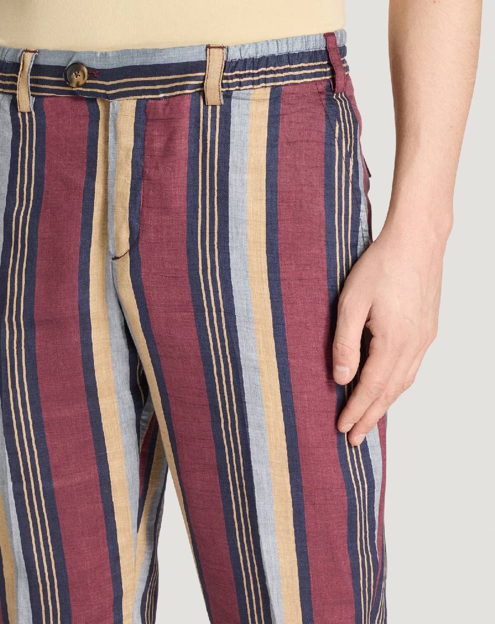 Pt Torino Pantaloni The Rebel in lino fluido Nuovo
