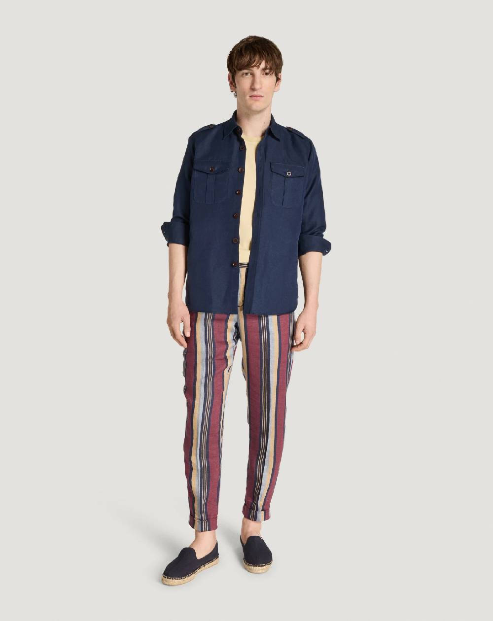Pt Torino Pantaloni The Rebel in lino fluido Nuovo