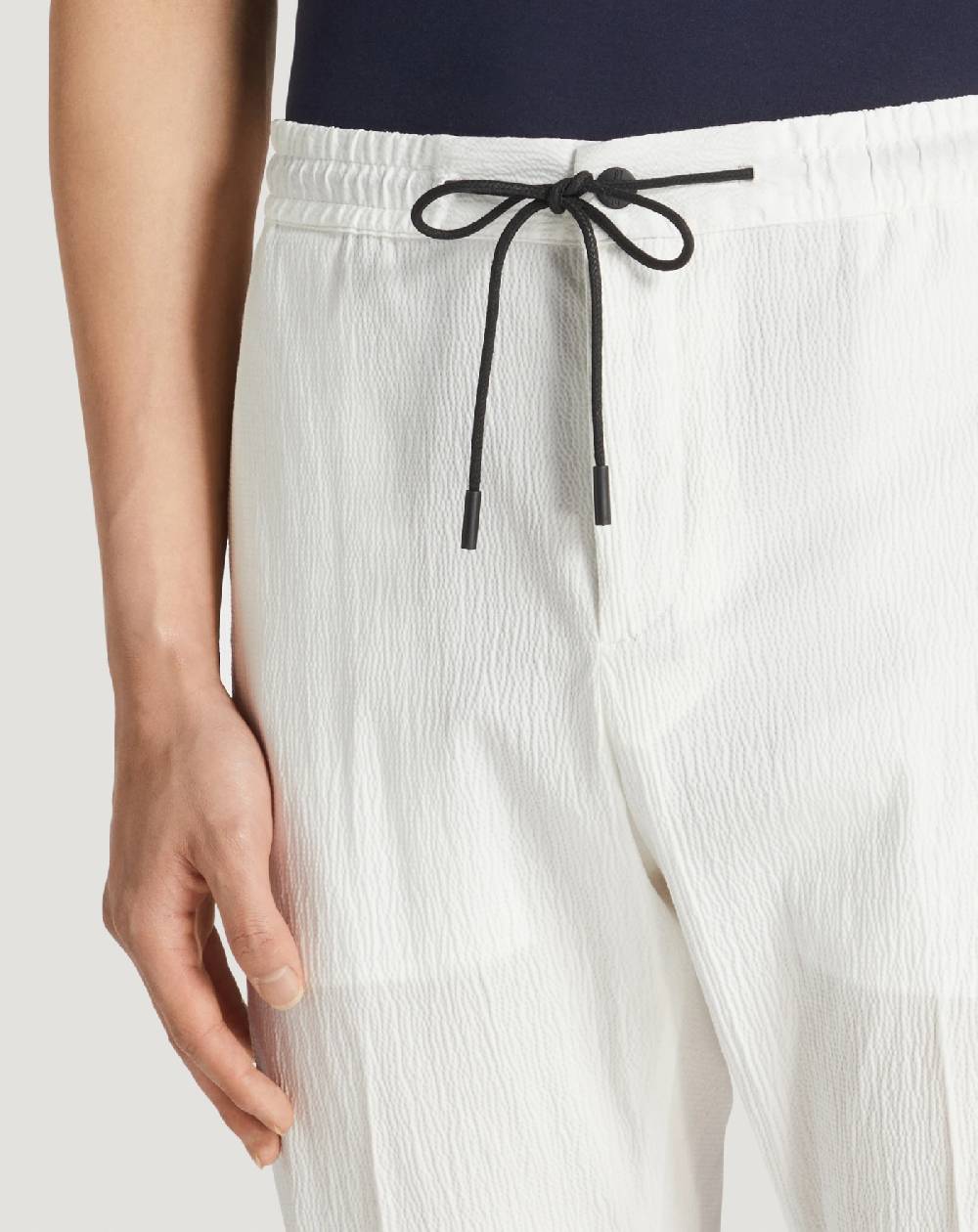 Pt Torino Pantaloni Omega in cotone seersucker Sconto
