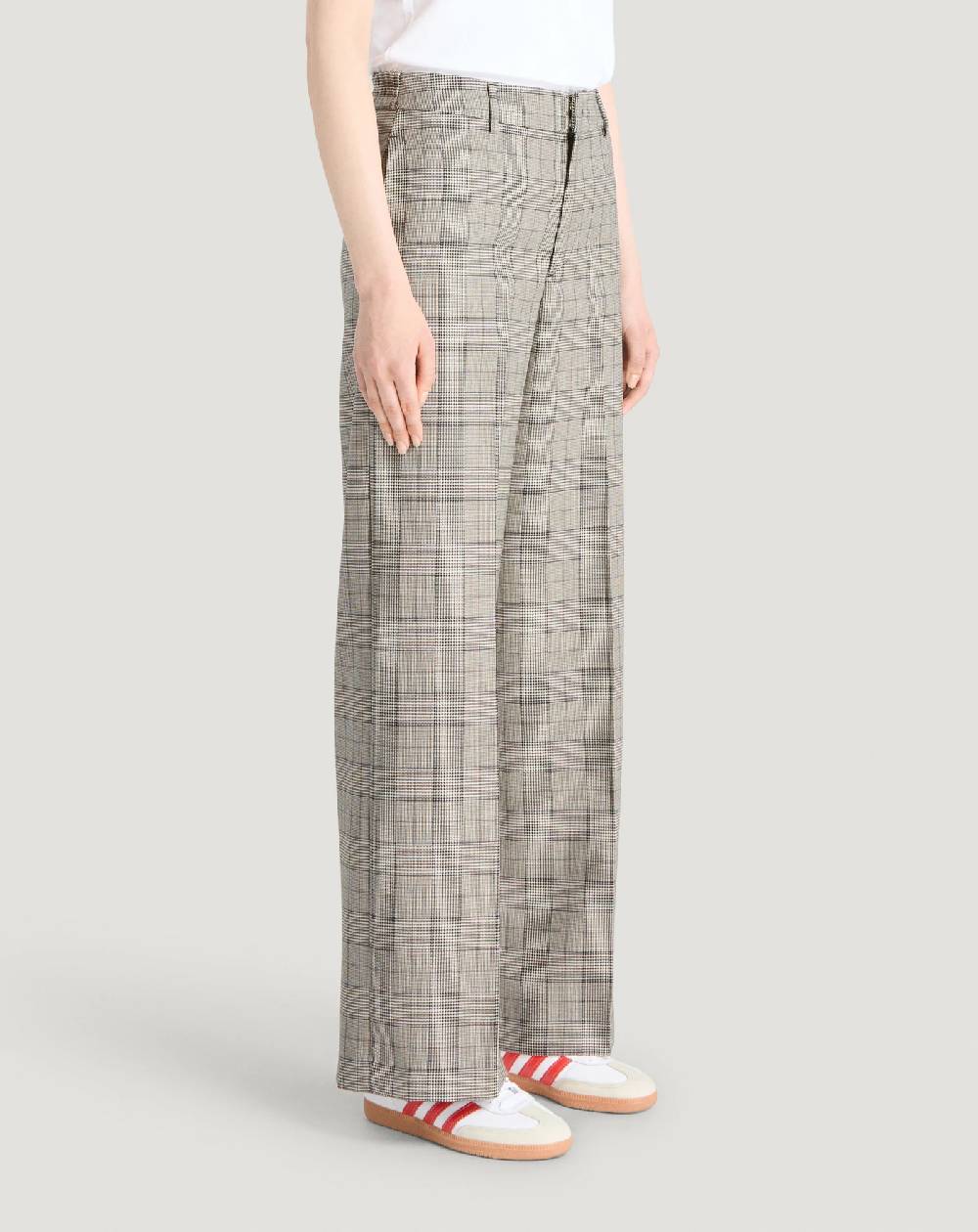 Pt Torino Pantaloni Lorenza in lana check Pezzi Unici