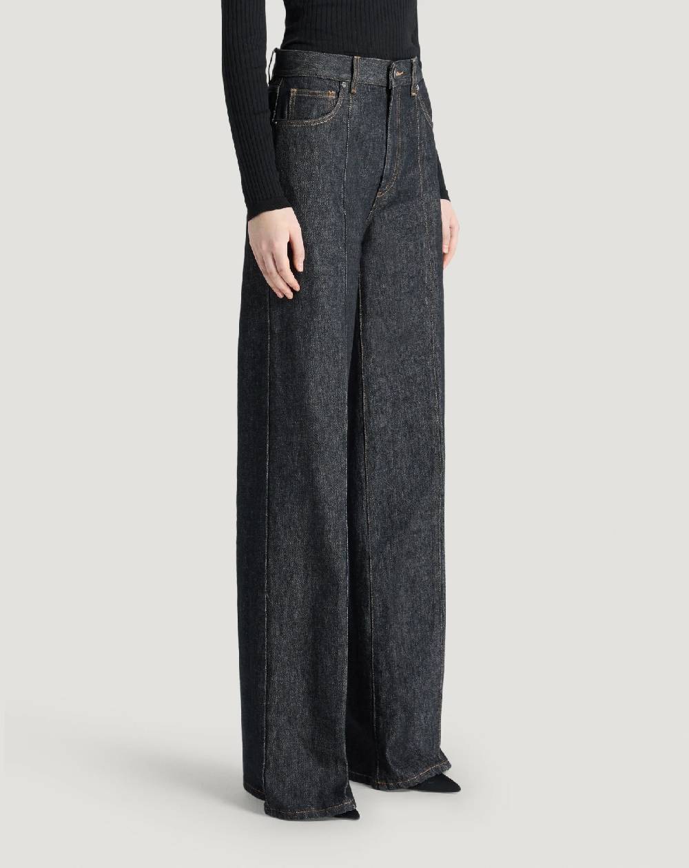 Pt Torino Jeans Cyndi in black denim In Vendita