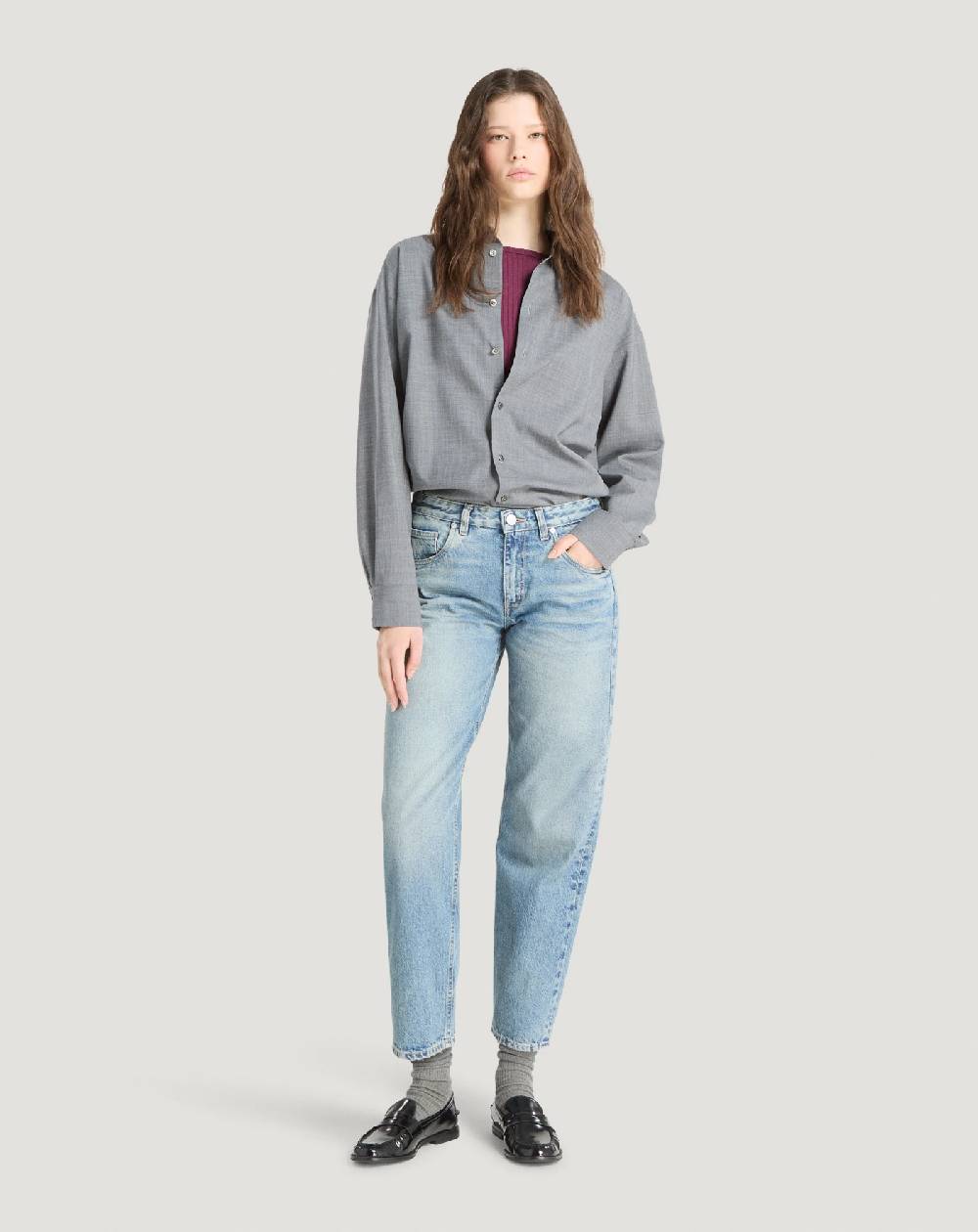 Pt Torino Jeans Tina in denim indigo di cotone Offerte