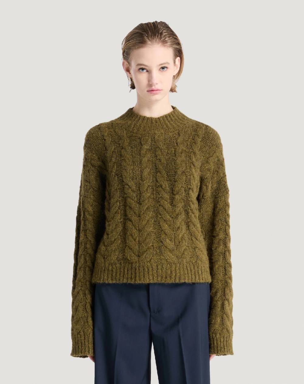 Pt Torino Maglia boxy in misto alpaca Saldi Di Fabbrica