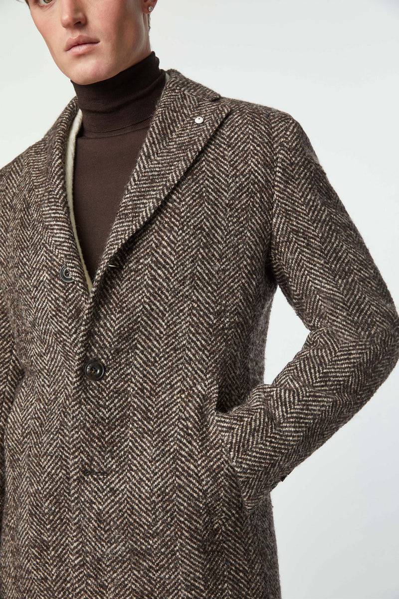 ﻿Lubiam Cappotto monopetto marrone Cappotto monopetto marrone Hotsell