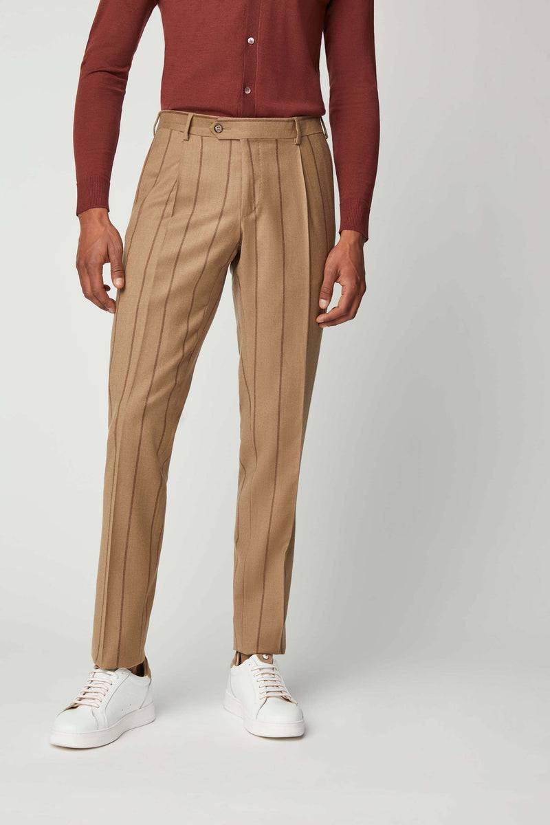 Lubiam Abito TOM non trattato gessato beige Abito TOM non trattato gessato beige Moda