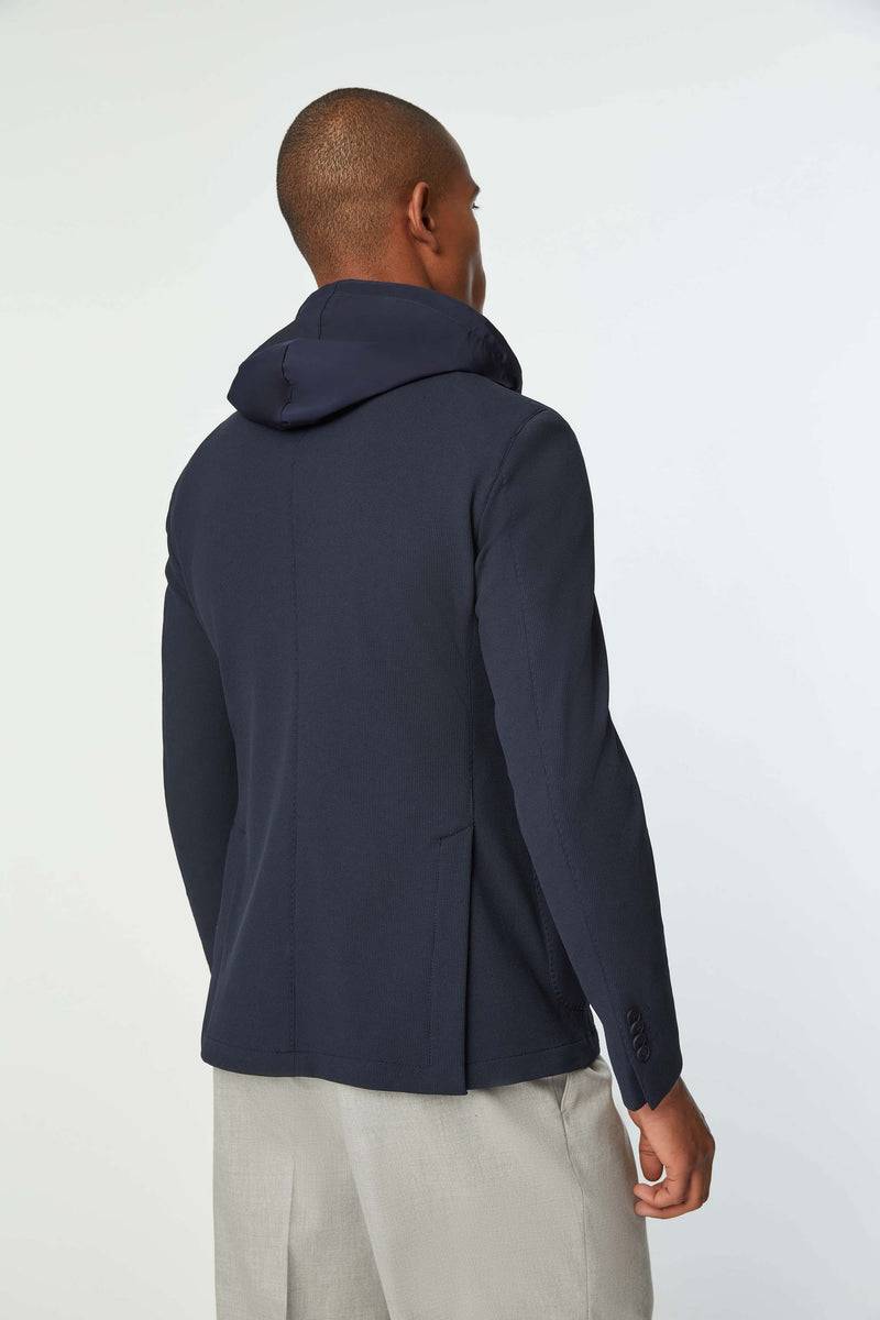 Lubiam Travel jacket con cappuccio blu Travel jacket con cappuccio blu Vendita