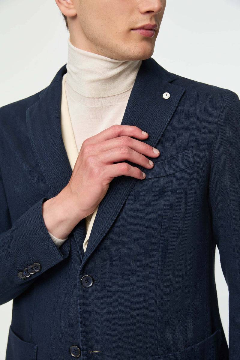 Lubiam Giacca JACK tinto capo blu oceano Giacca JACK tinto capo blu oceano Offerta speciale