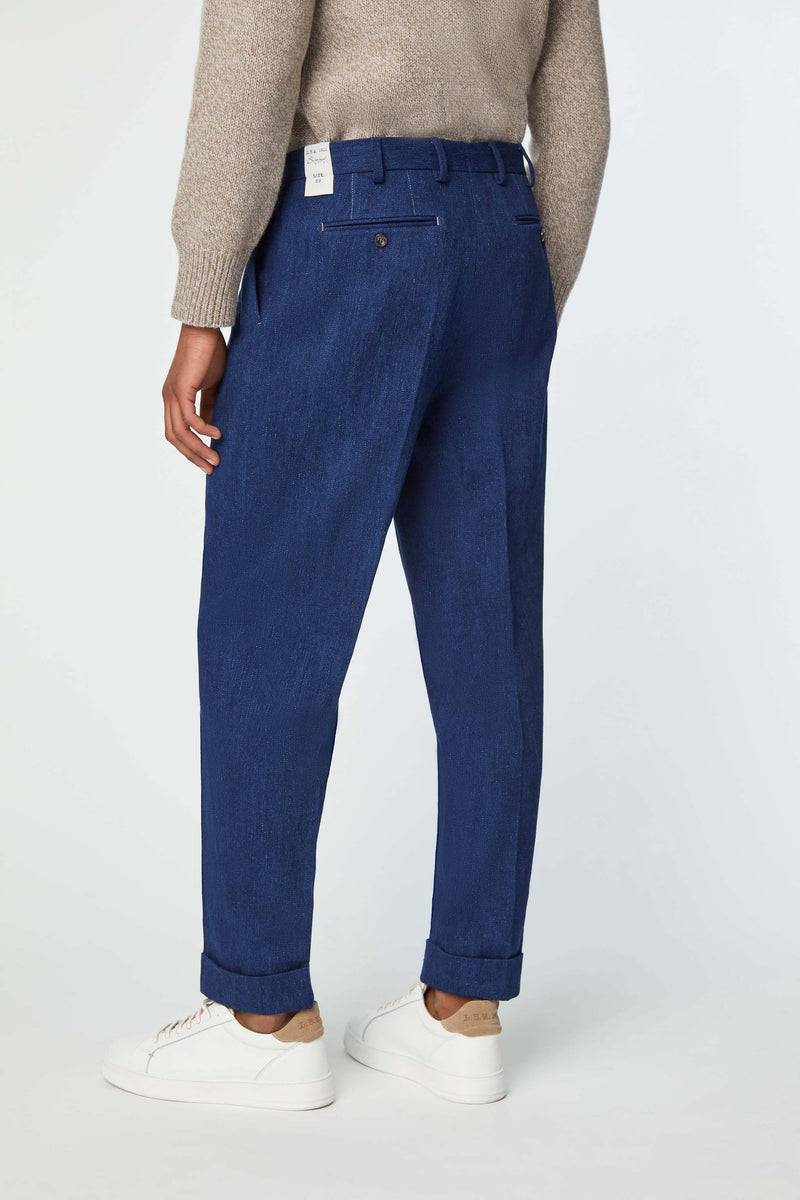 Lubiam Pantalone Jaco Sartorial Indigo blu denim Pantalone Jaco Sartorial Indigo blu denim Italy