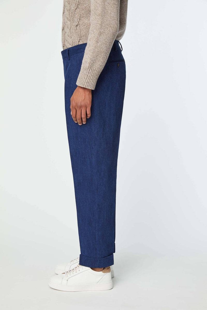 Lubiam Pantalone Jaco Sartorial Indigo blu denim Pantalone Jaco Sartorial Indigo blu denim Italy