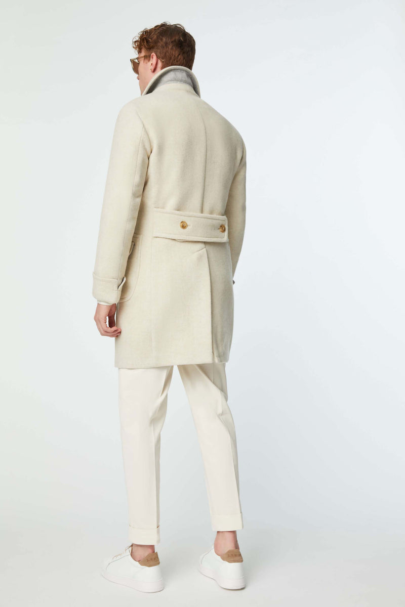 Lubiam Cappotto doppiopetto non trattato bianco Cappotto doppiopetto non trattato bianco Vendita