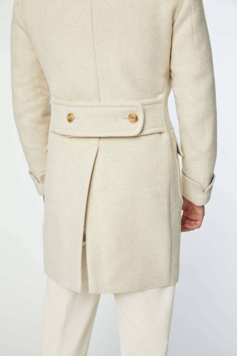 Lubiam Cappotto doppiopetto non trattato bianco Cappotto doppiopetto non trattato bianco Vendita