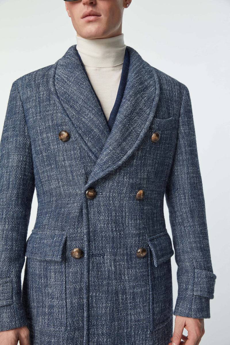 Lubiam Cappotto doppiopetto Sartorial Indigo Cappotto doppiopetto Sartorial Indigo Consegna Veloce