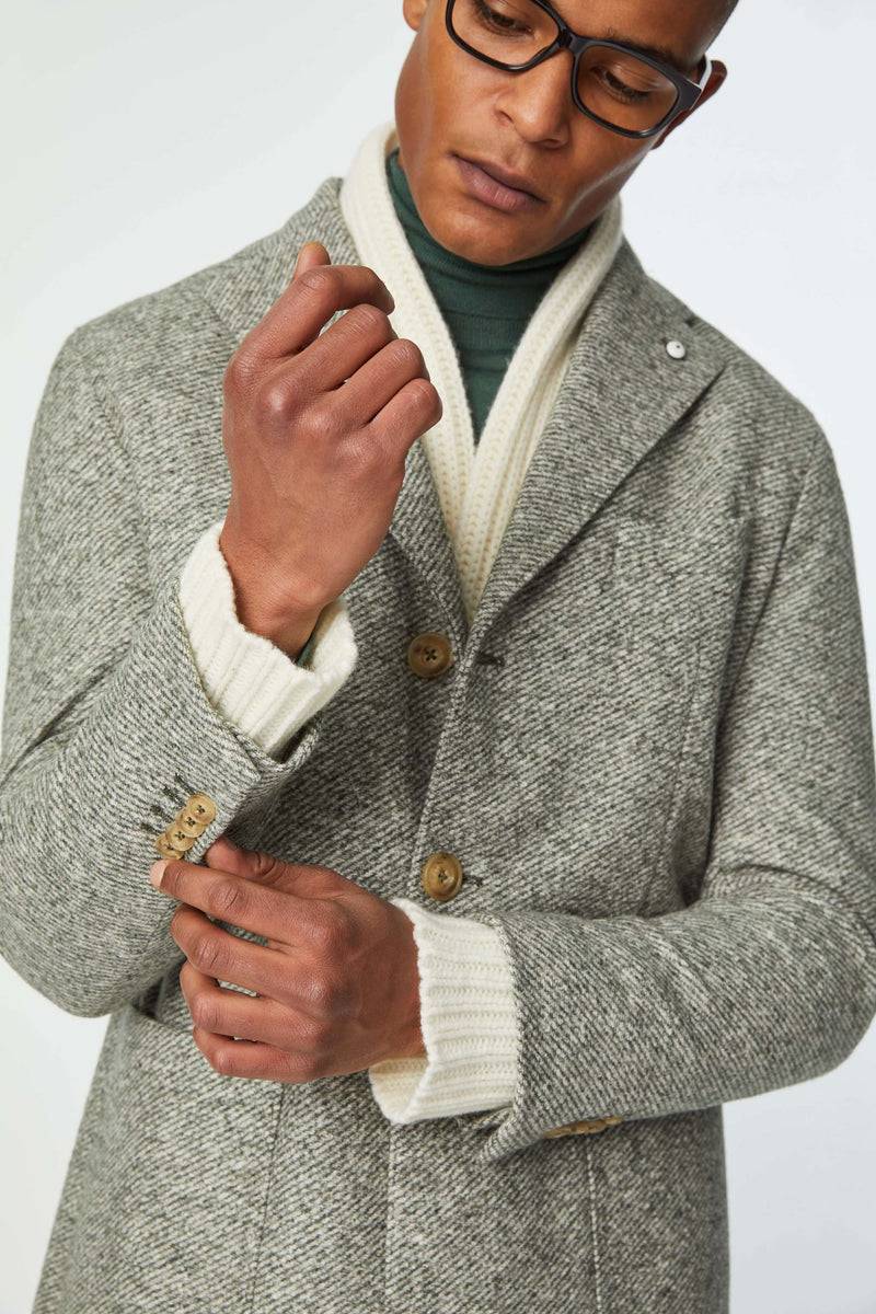 Lubiam Cappotto London in jersey verde pastello Cappotto London in jersey verde pastello In Vendita
