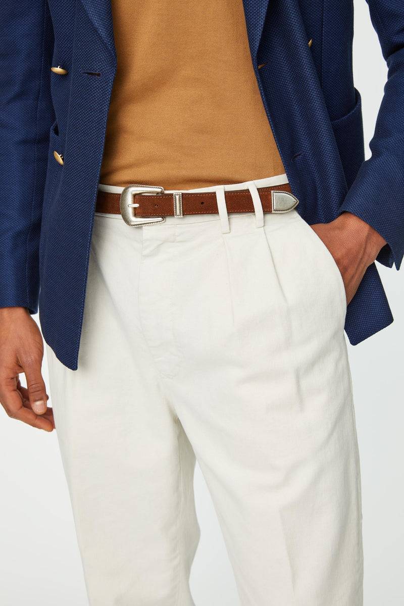 Lubiam Cintura texana in suede cerato Cintura texana in suede cerato Fino Al -60%