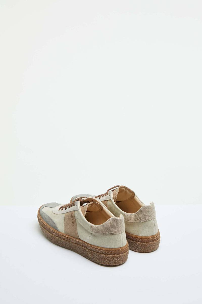 Lubiam Sneaker stringate bianco latte dettagli in contrasto Sneaker stringate bianco latte dettagli in contrasto Fino Al -60%