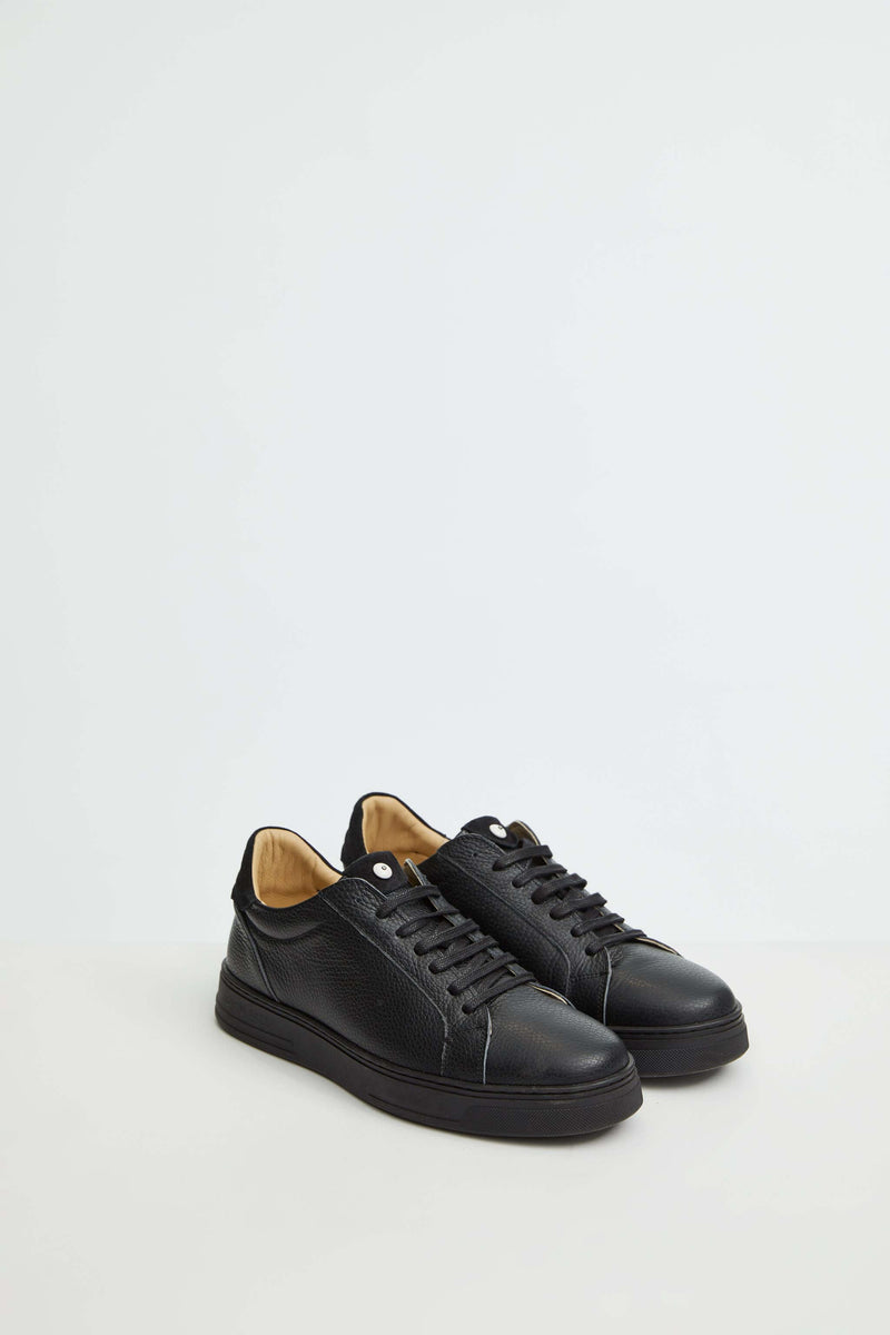 Lubiam Sneaker retro-tennis nero Sneaker retro-tennis nero Prezzo Ridotto