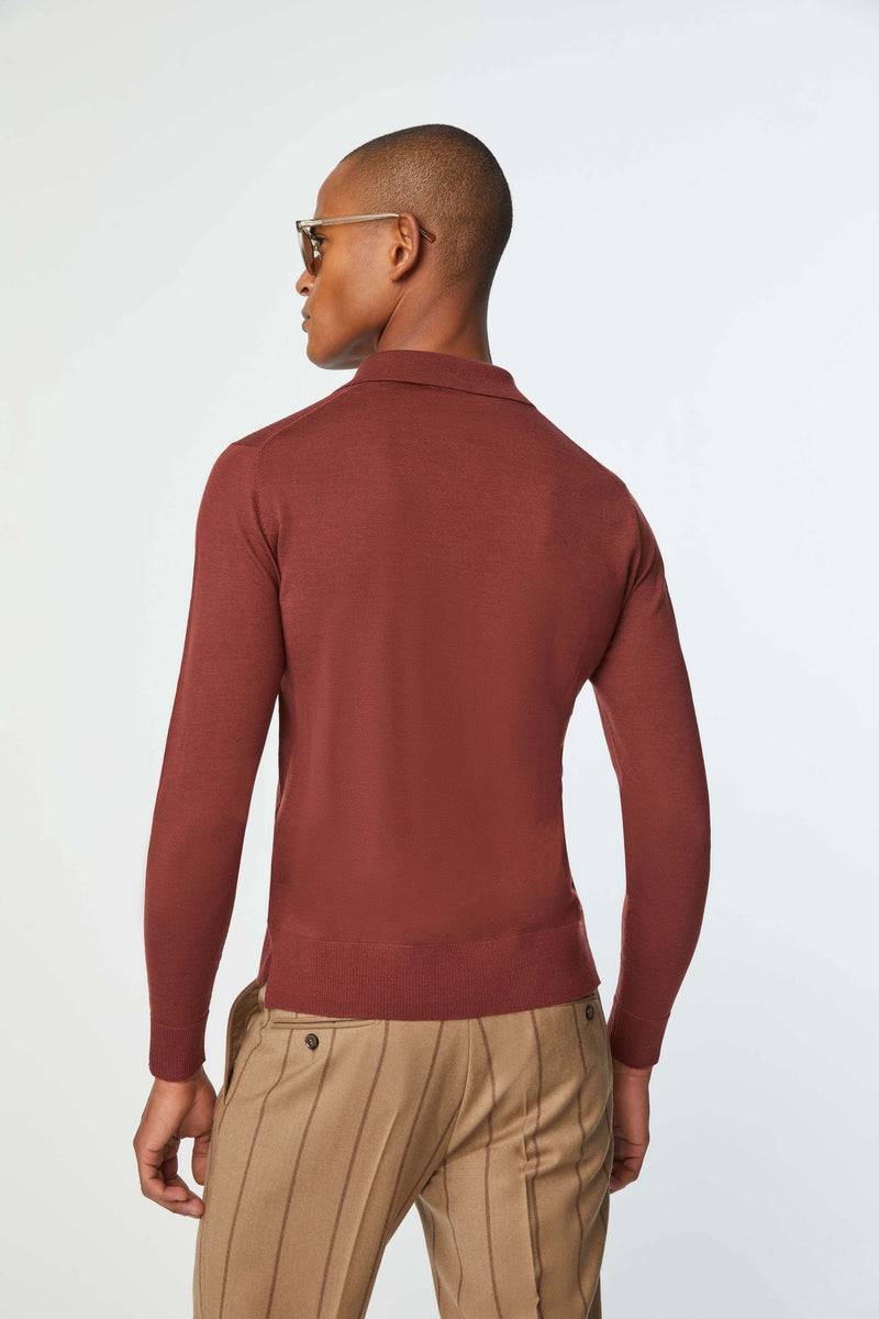 Lubiam Maglia camicia ultralight bordeaux Maglia camicia ultralight bordeaux Economico