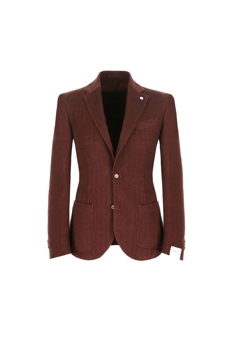 Lubiam Giacca JACK slim tinto capo marrone Giacca JACK slim tinto capo marrone Offerte