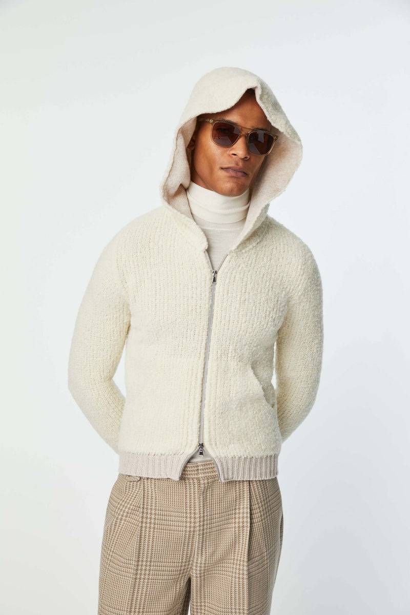 Lubiam Maglia con zip e con cappuccio avoiro Maglia con zip e con cappuccio avoiro Negozio