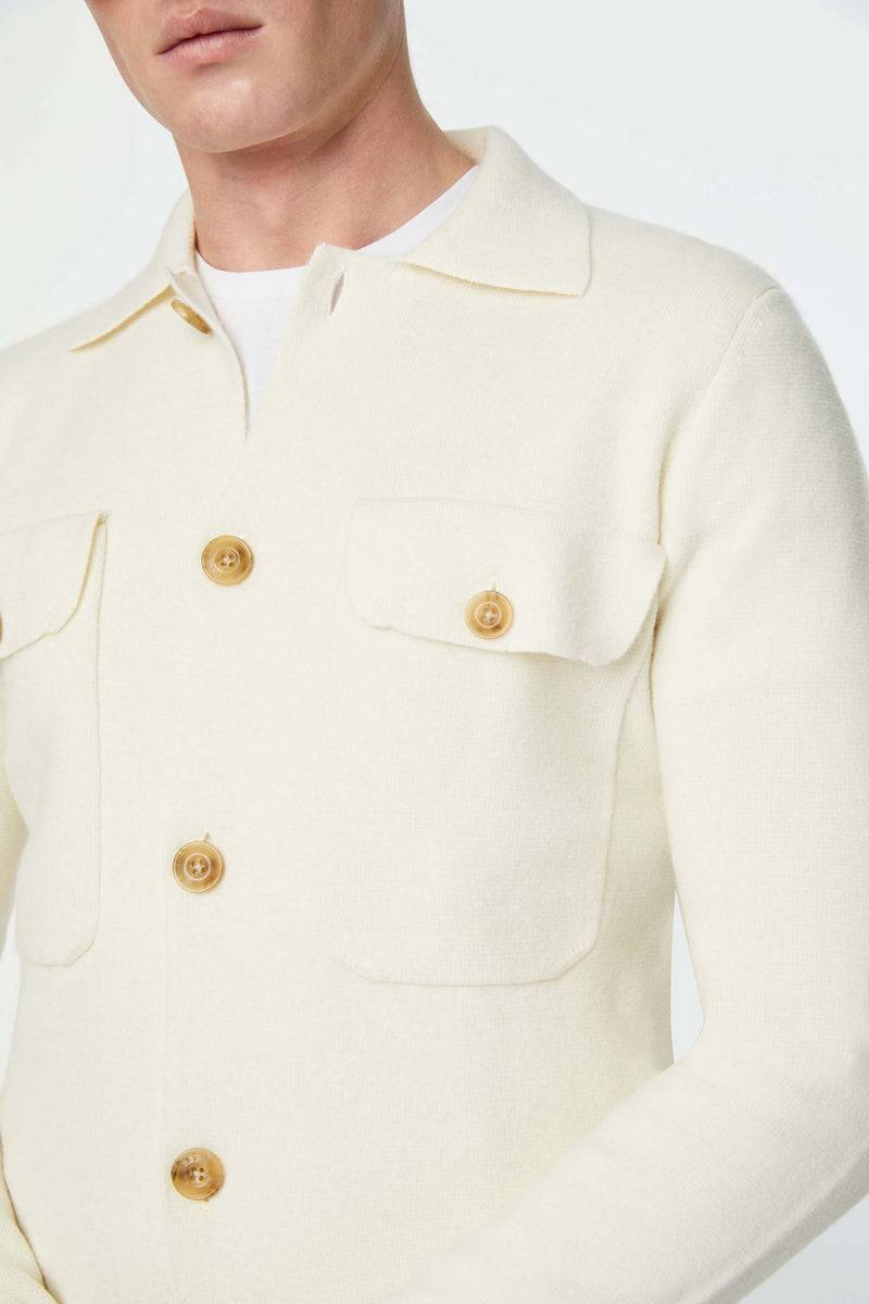 Lubiam Overshirt in maglia calata bianca Overshirt in maglia calata bianca Nuova