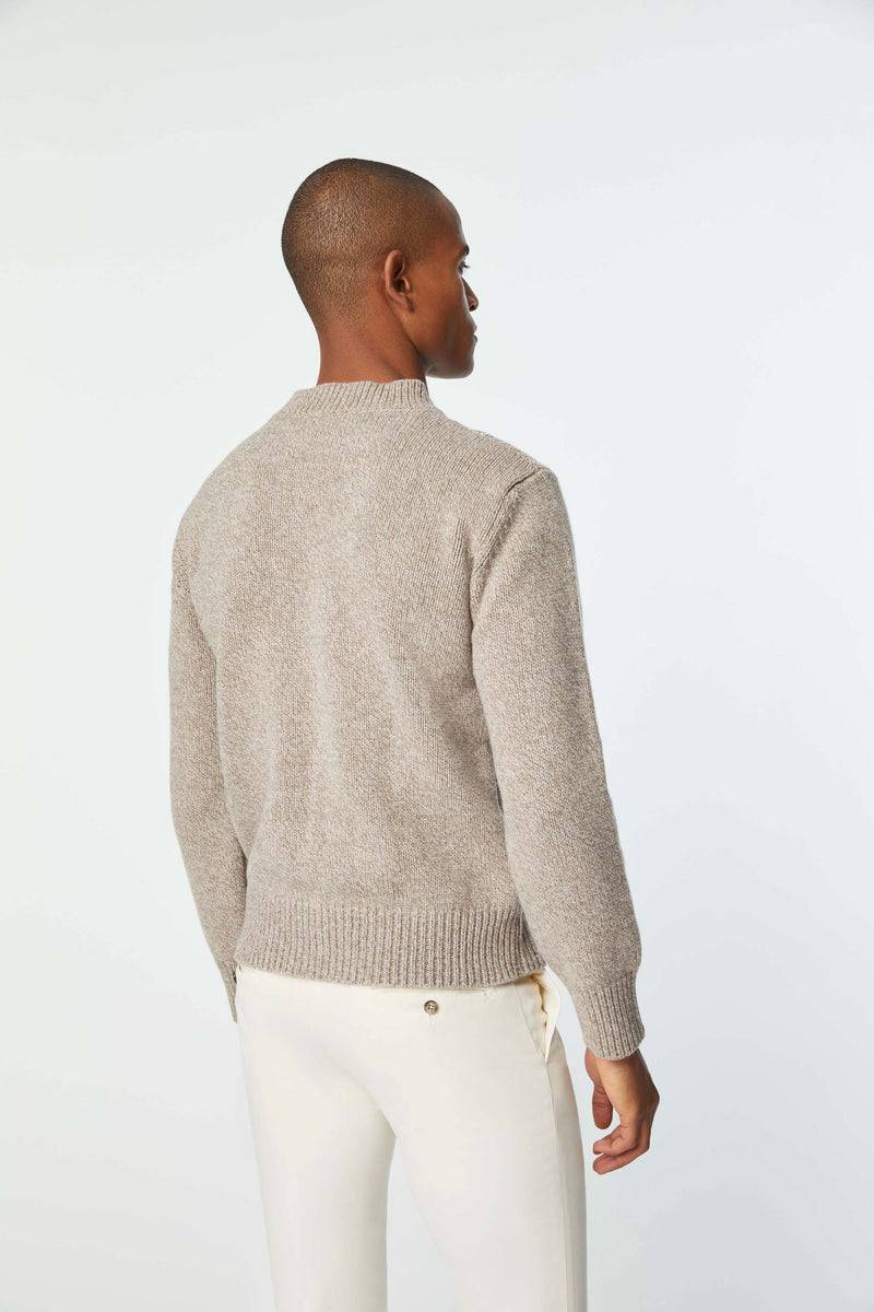 Lubiam Maglia dolcevita con treccia nocciola Maglia dolcevita con treccia nocciola Moda
