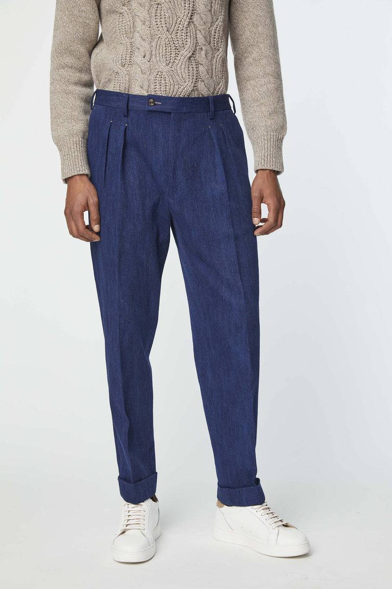 Lubiam Pantalone Jaco Sartorial Indigo blu denim Pantalone Jaco Sartorial Indigo blu denim Soddisfazione Garantita