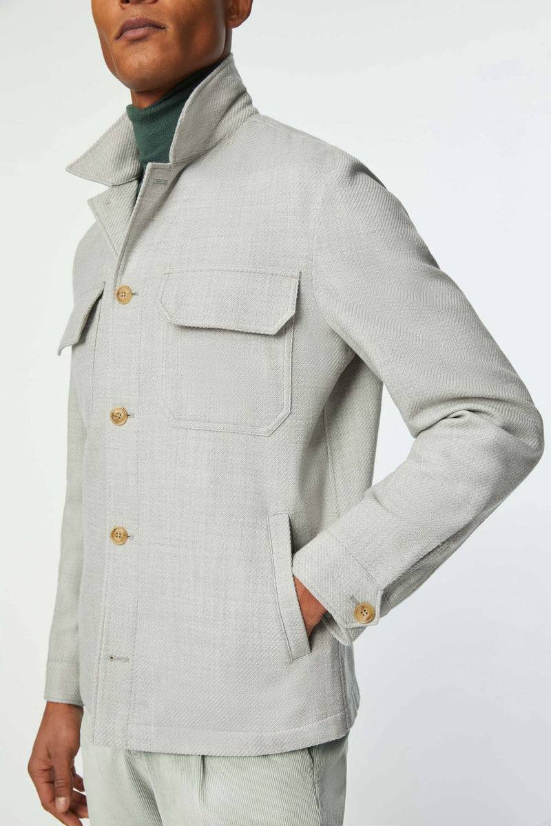 Lubiam Overshirt non trattata verde chiaro Overshirt non trattata verde chiaro Promozione Limitata