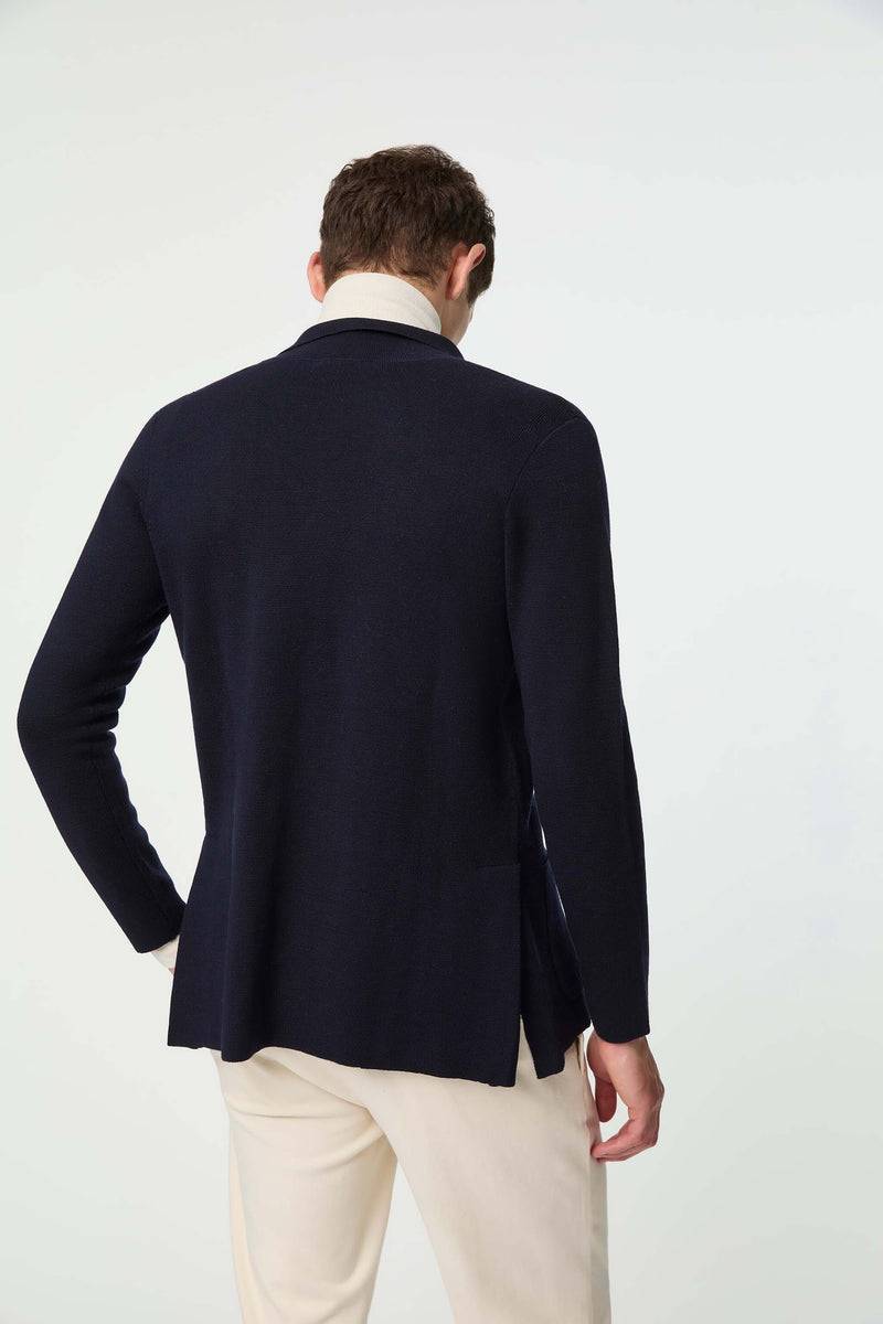 Lubiam Giacca JACK in maglia calata blu Giacca JACK in maglia calata blu Vendita