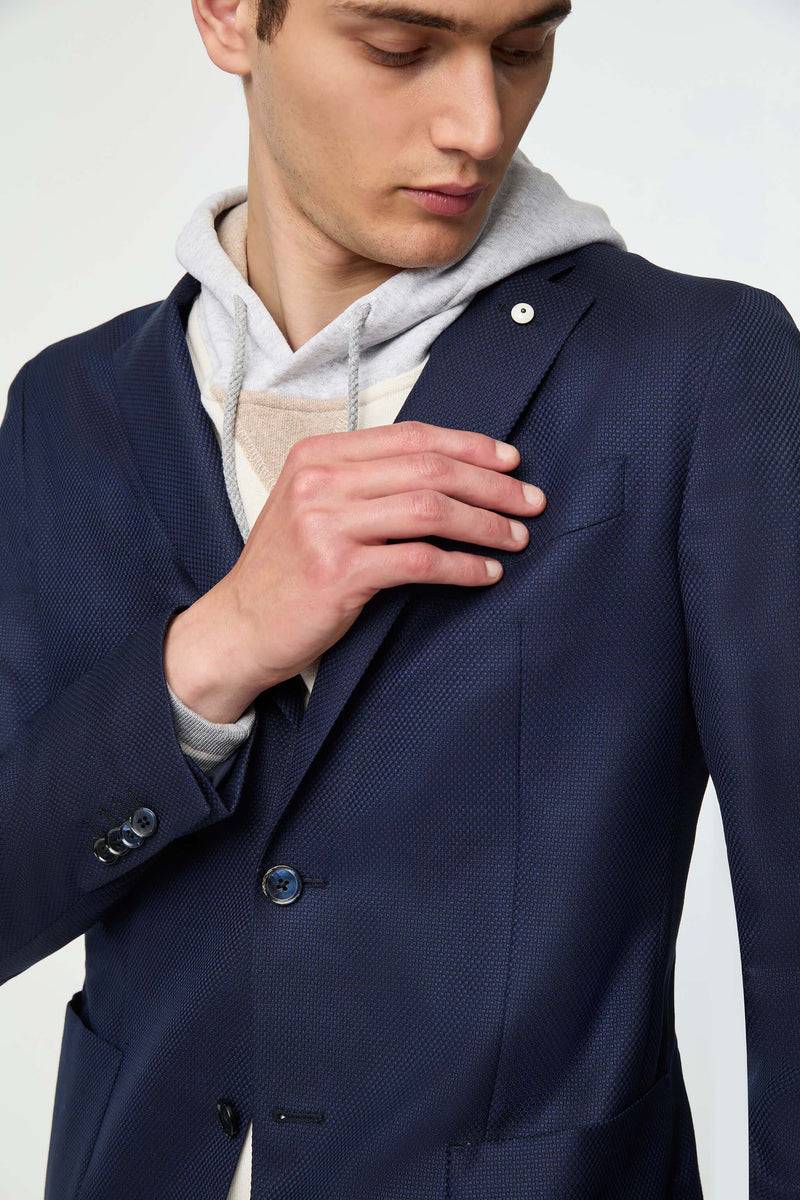Lubiam Giacca JACK blu in lana vergine Giacca JACK blu in lana vergine Promozione Limitata