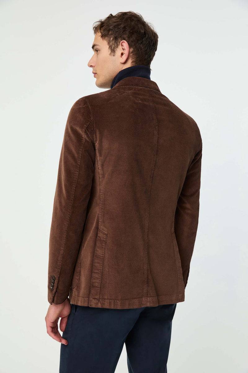 Lubiam Giacca TOM doppiopetto tinto capo marrone Giacca TOM doppiopetto tinto capo marrone Shopping Online