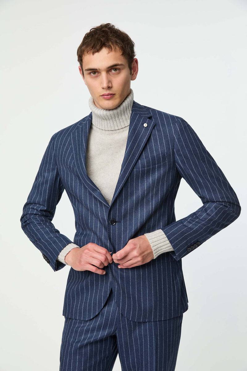 Lubiam Abito JAMES blu denim gessato Abito JAMES blu denim gessato Novità