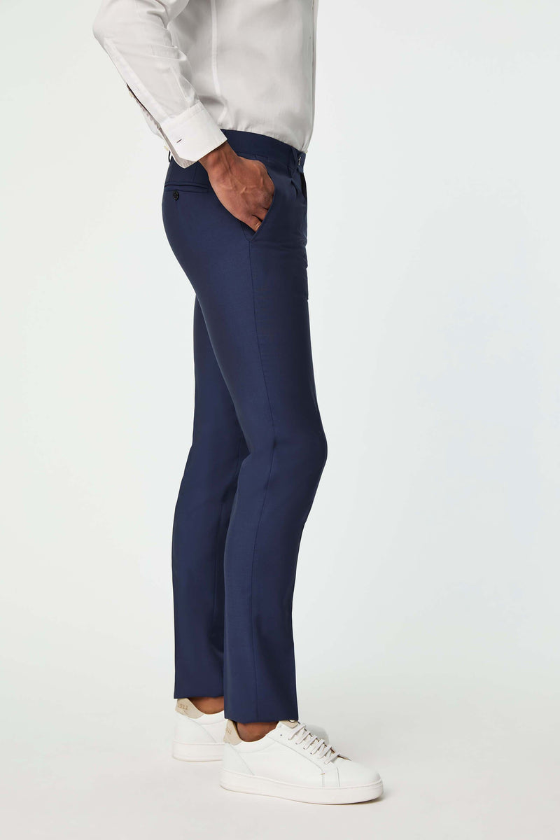 Lubiam Pantalone Duetto MAI TAI in lana blu elettrico Pantalone Duetto MAI TAI in lana blu elettrico Saldi Di Fabbrica