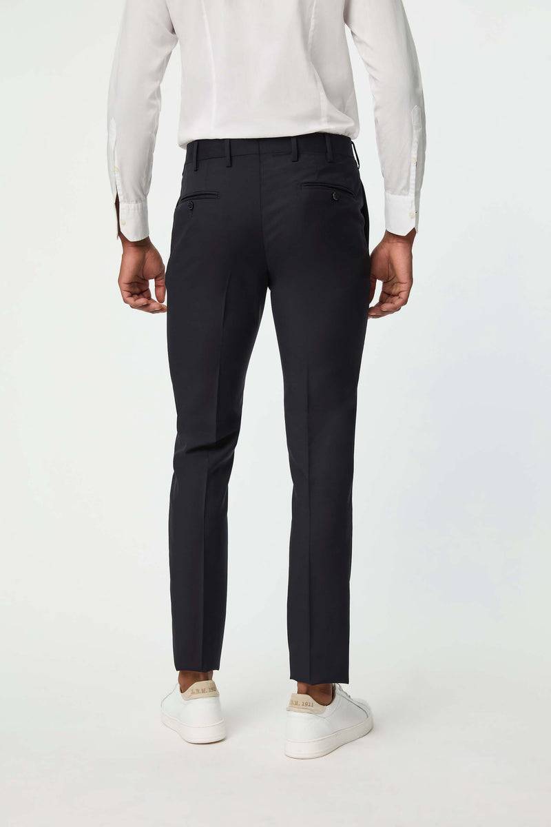 Lubiam Pantalone Duetto MAI TAI in lana blu scuro Pantalone Duetto MAI TAI in lana blu scuro Vendite Flash