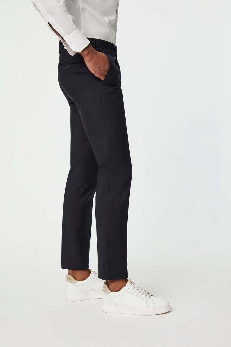 Lubiam Pantalone Duetto MAI TAI in lana blu scuro Pantalone Duetto MAI TAI in lana blu scuro Vendite Flash